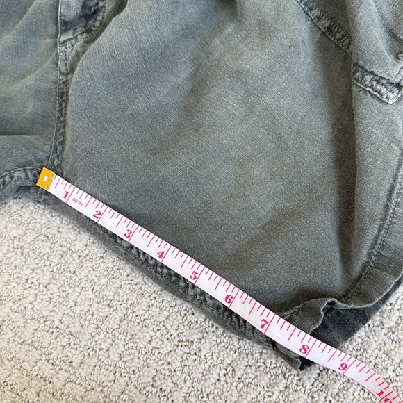 Vilebrequin Baie Straight-Leg Linen Drawstring Cargo Shorts Green - Picture 9 of 9